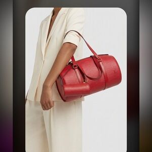 Louis Vuitton Red Epi Leather Soufflot with baby